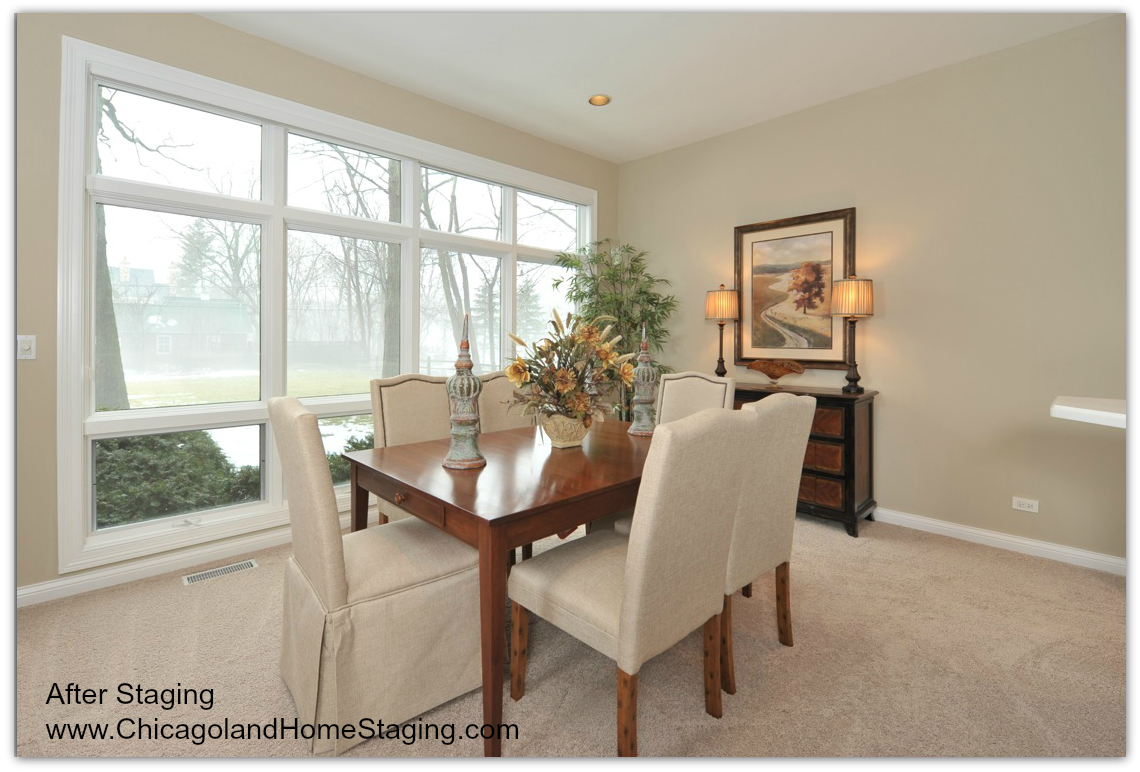 chicagoland home staging dining room makeover