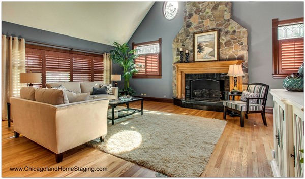 fireplace staging in naperville