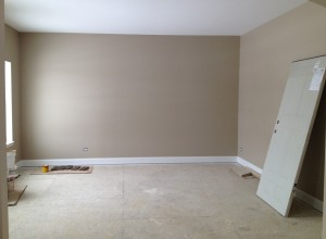 before staging living room