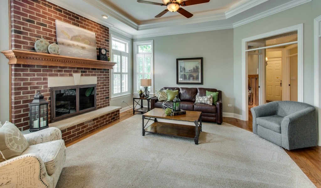 home staging in Naperville the family room