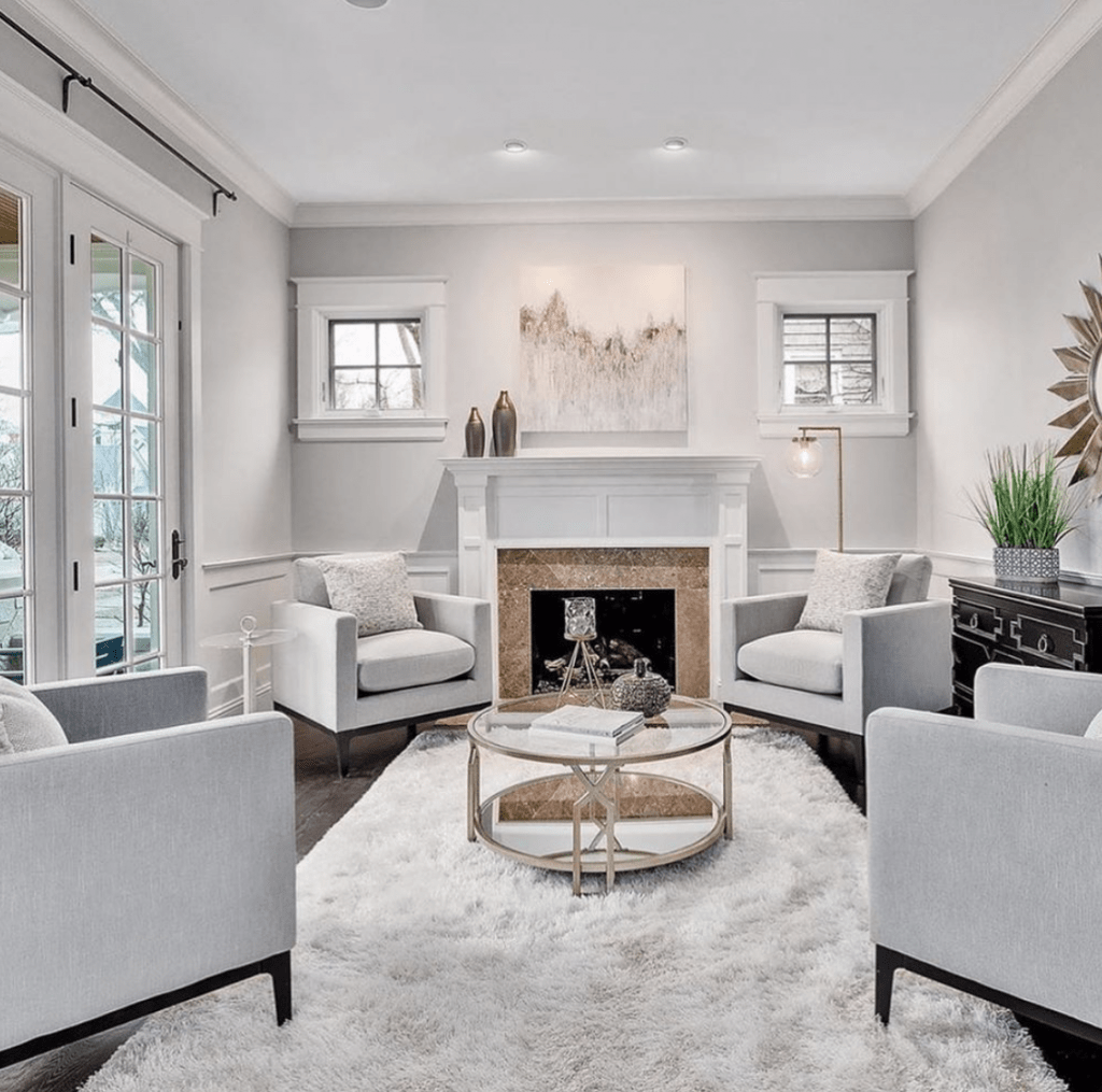 Chicagoland Home Staging Family Room Fireplace